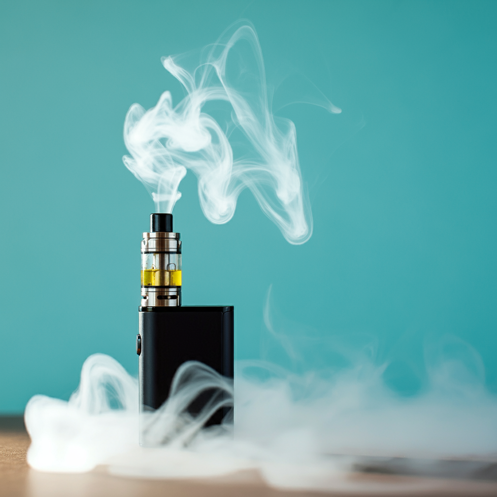 Picture of a vape on a blue background